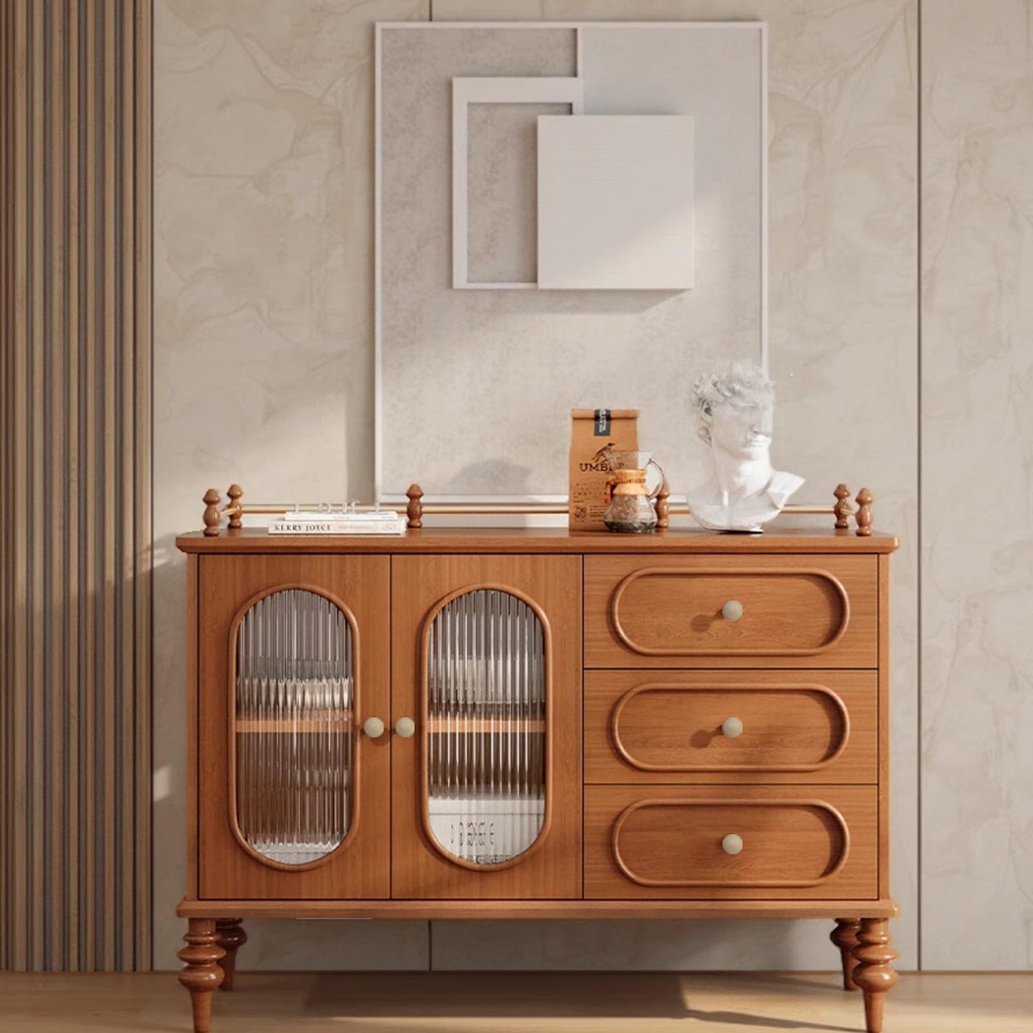 Cangder 20Pcs Wooden Cabinet Knobs Unfinished Wood Knobs for Dresser Mushroom Drawer Knobs Pulls Handles (1.3" Dia., 1" Height, with Screws)