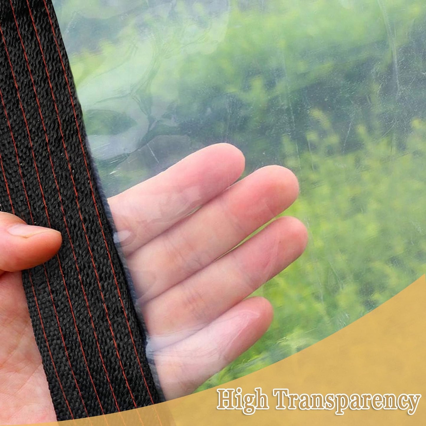 Curfakul Clear Plastic Tarp 4x8FT - Tarps Heavy Duty Waterproof Transparent Vinyl Small Tarps for Winterizing Windows and Winter Protection