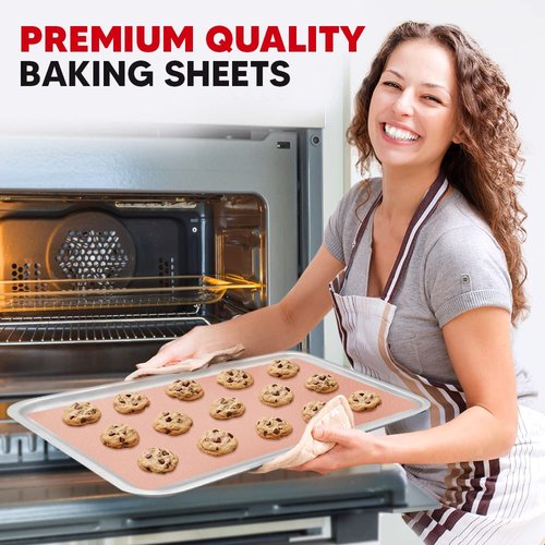 Oven Liners for Bottom of Oven with Baking Sheet Mat, Heat Resistant Stove Liners for Bottom of Electric Stove and Teflon Sheets for Baking, Reusable Matt for Electric Range