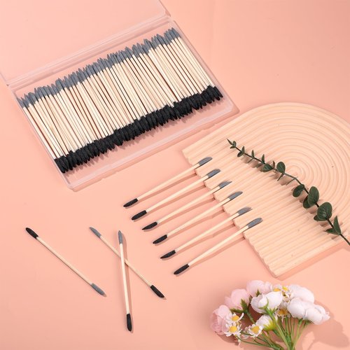 100 Pcs Sanding Sticks, Double End Matchsticks Fine Detailing Polishing Stick with Storage Box for Plastic Models Wood Hobby Woodworking, 120/280 Grit