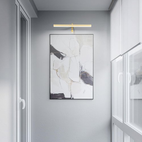 Coinmit Plug in Picture Lights for Wall, 16 inch Dimmable LED Art Light with Remote, 3 Colour Temperature Gallery Painting Wall Light for Picture Display Dartboard Art Work (Gold)