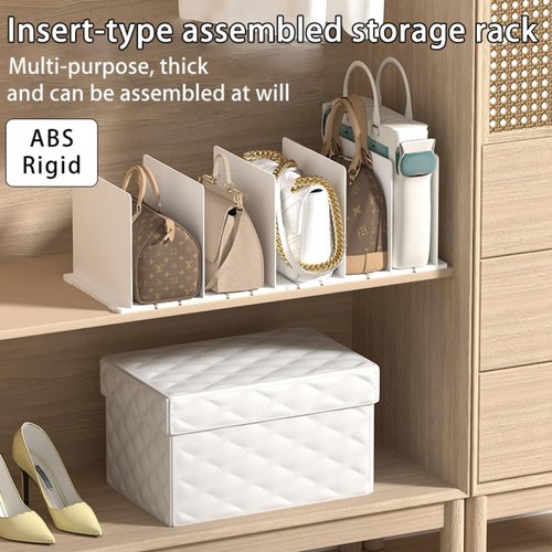 QIYUNI White Multi-Functional Bag Storage Rack Wardrobe Storage partition Artifact Save Space be dust-proo Spacer Partition Board