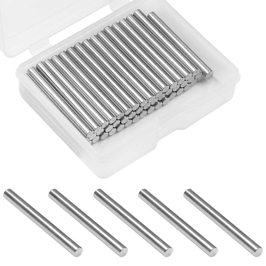 Yinpecly 50 Pcs 3mm x 30mm Shelves Dowel Pin,304 Stainless Steel Dowel Pin, Shelf Support Pegs Pin Metal Bookshelf Pegs Support for Cabinet Furniture Fixing Component Position