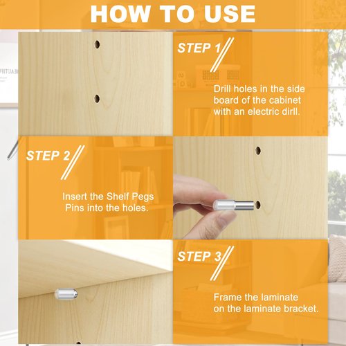 58 Pcs Shelf Pegs Pins,5mm 1/4 Inch Dual Diameter Metal Shelf Support Pegs with Silicone Covers,Kitchen Cabinet Pegs for Shelves,Shelf Bracket Holders for Furniture Glass Corner & Closet Wood Shelves