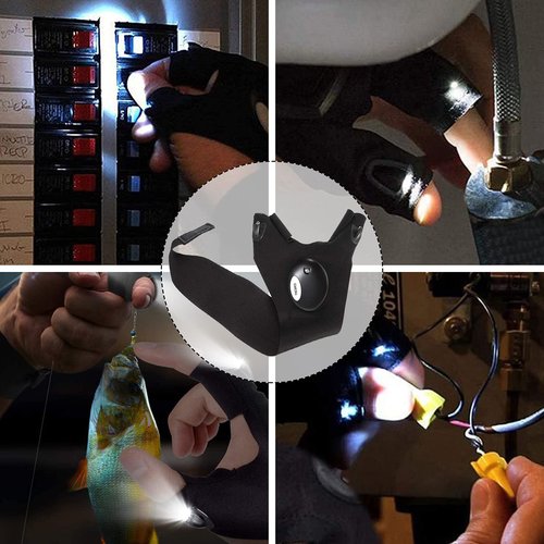 KUCHEY LED Flashlight Gloves Stocking Stuffers for Men Adults Gifts for Men Dad Birthday Gadgets Gifts Valentines Christmas for Him Boyfriend Husband Fishing Camping Repairing Tools