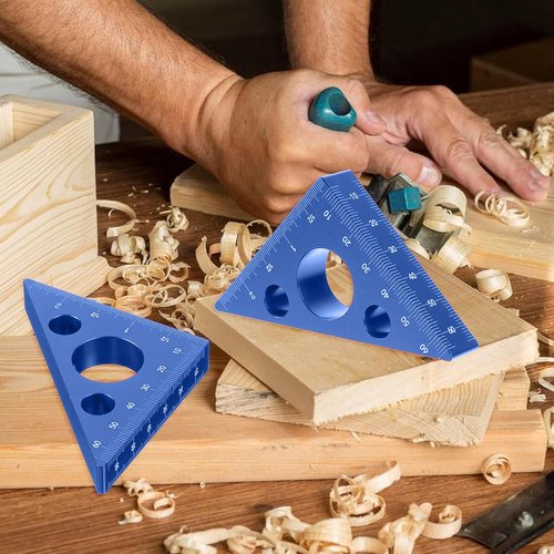 1 Piece of Woodworking Triangle Ruler 90/45 Degree Measuring Block Tool DIY Auxiliary Tool/Measuring Tools, Woodworking Workshop Workbench Oblique Cutting Saw