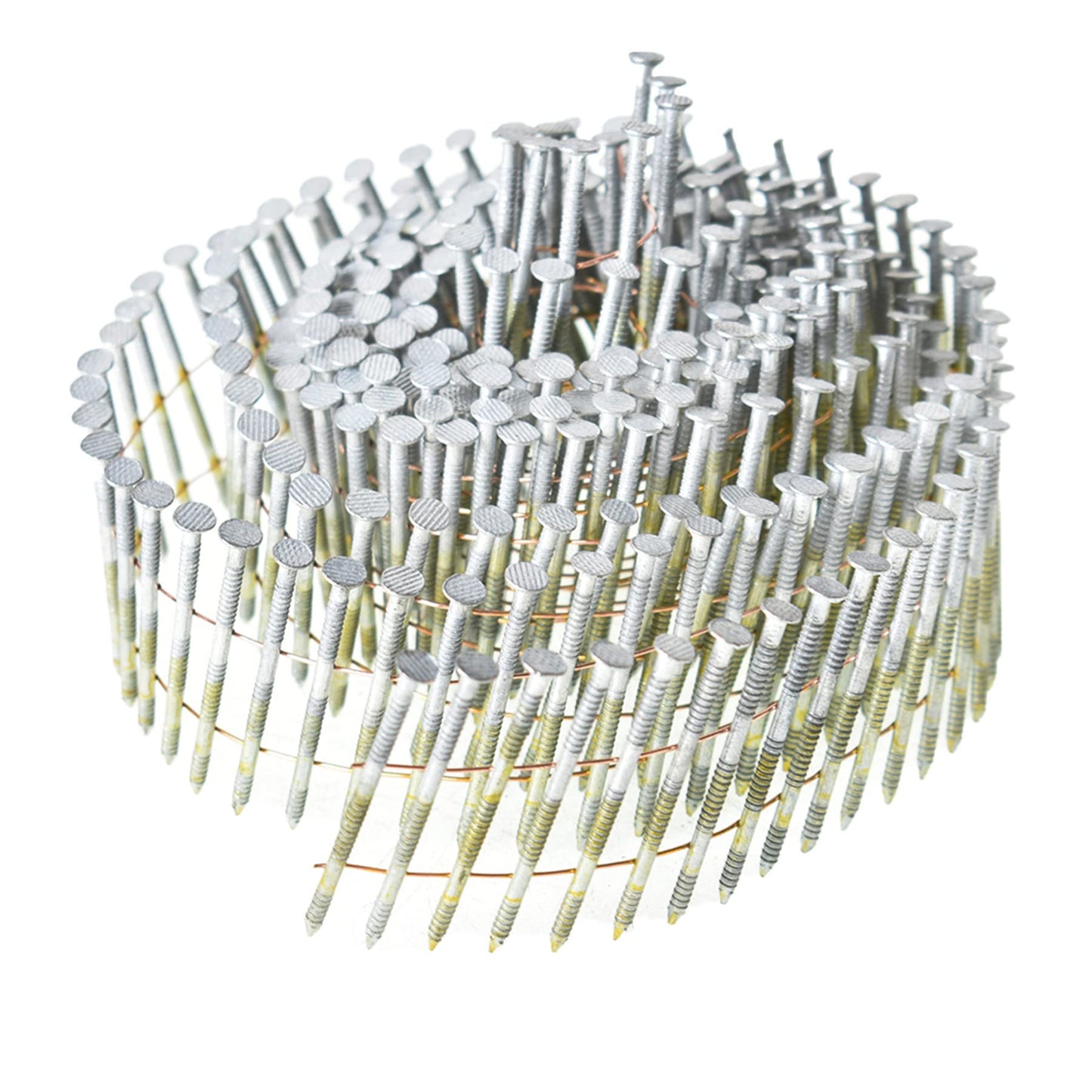 marddpair 15 Degree Coil Siding Nails 1-1/2-Inch x .092-Inch Collated Wire Coil Nails Full Roundhead Hot-dipped Galvanized 3600 Count