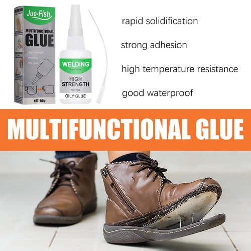 2 PCS Jue Fish Multifunctional Super Glue - High-Strength, All Purpose, Welding High-Strength Oily, Welding Glue for Tile, Glass, Wood, Shoes