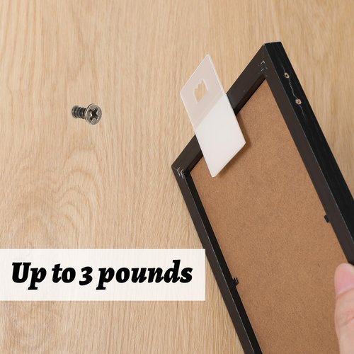 30PCS Adhesive Picture Hangers Without Nails, Plastic Sawtooth Wall Hangers, No Nail Stick on Poster Hanging No Hole Damage Free Picture Hanger Frame Hooks for Back of Frames