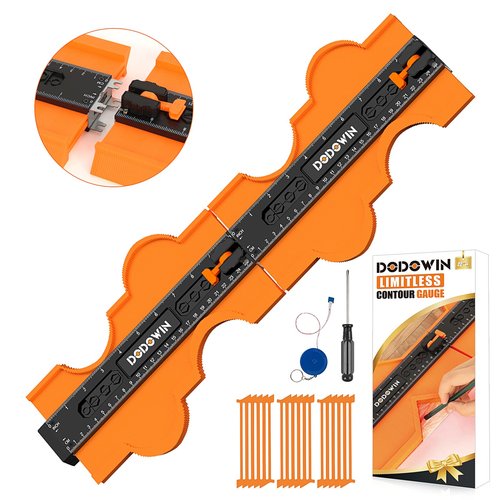 DODOWIN Contour Gauge Unlimited Connection Profile Tool 20 inch, Super Gauge Shape Outline Tool, Gift for Men Dad Him Husband，Welding Floor Woodworking Tool Tracing