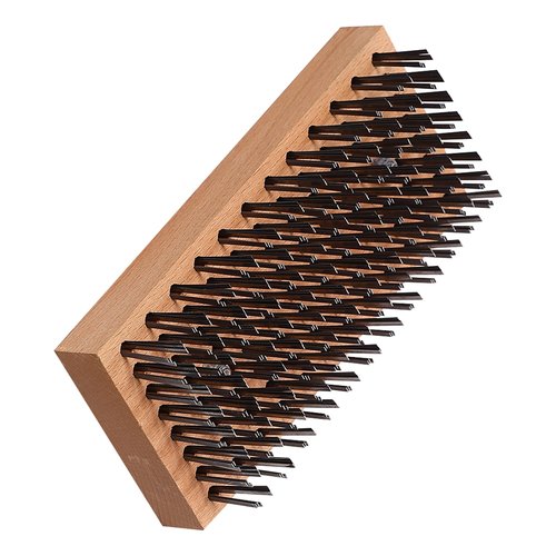HYCDFCS Wire Brush with Handle, Large Wire Brush for Cleaning Rust Removal Hotels Grills Welding Slags 12X8 Rows Flat Carbon Steel Wires,1PCS