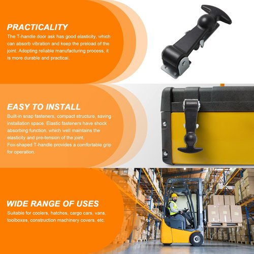 LXJZCP Premium Rubber Hasp with Plunger for RV Battery Box Strap, Tool Box Latch,Tool Room Latch,The Utility Room Latch,Pet House Latch - Secure and Durable(2pk)…