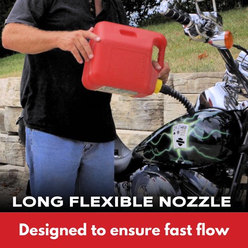 EZ-POUR Standard Gas Can Spout Replacement (Pack of 1) | Water Jug Or Gas Can Spout | Flexible and Versatile Update for your Old Cans | Perfect Spout for Lawnmower, Generator, String Trimmer