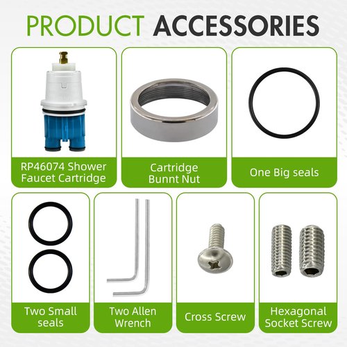 RP19804 Shower Cartridge for Delta Monitor 1300/1400 Series Shower Faucet Single Handle, Replacement Monitor Single Function Pressure Balance Cartridge, Including Shower Valve Bonnet Nut