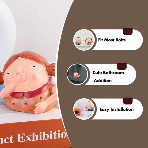 Joogour Decorative Toilet Bolt Covers, 2PCS Toilet Bolt Caps Decorative, Resin Knob Covers for Bottom, Bowl Caps Easy Installation Replacement Parts