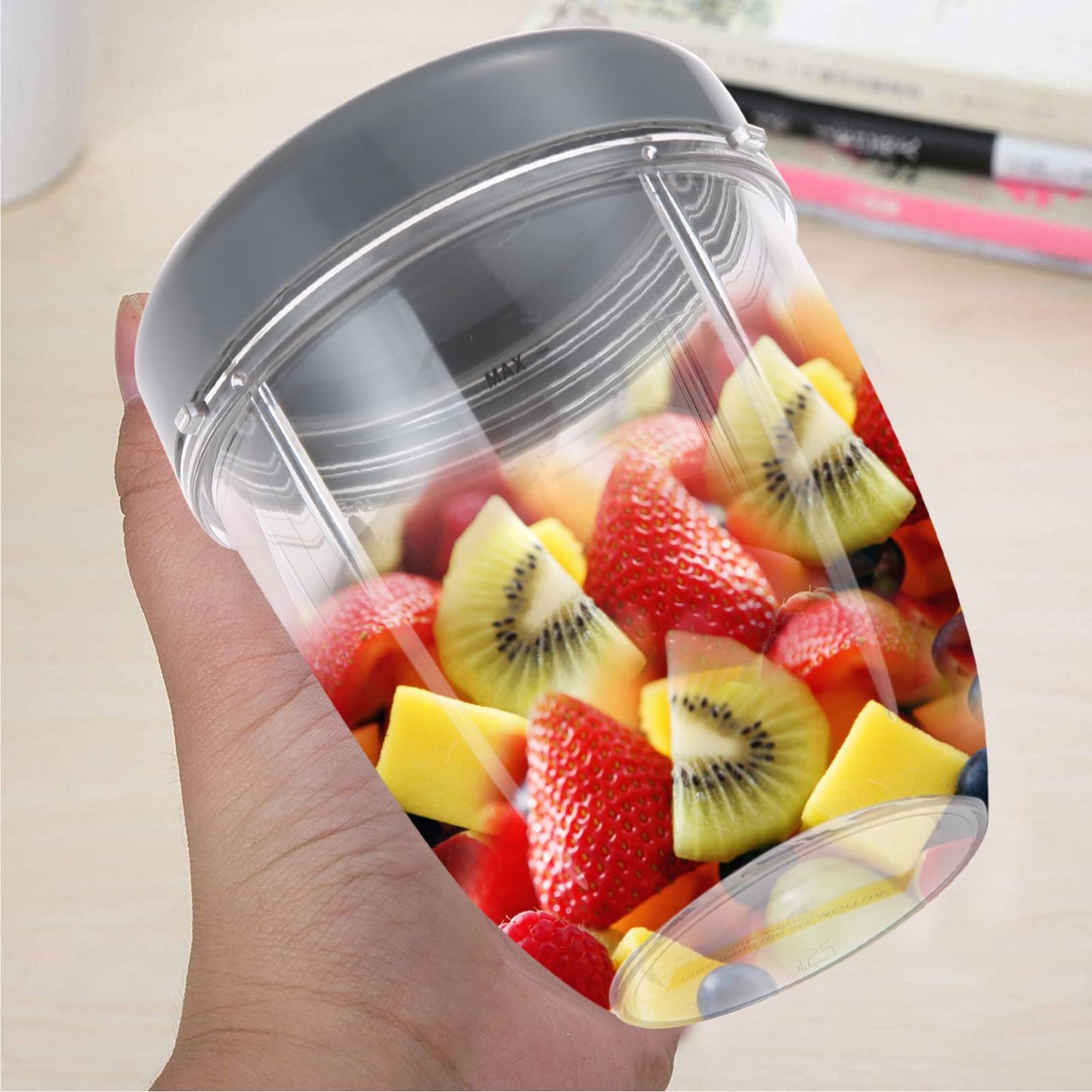 Blender Cups Replacement for Nutribullet Blender 18OZ Cup with Lid, Compatible with Nutribullet 600W 900W Blender Juicer (2Pack)