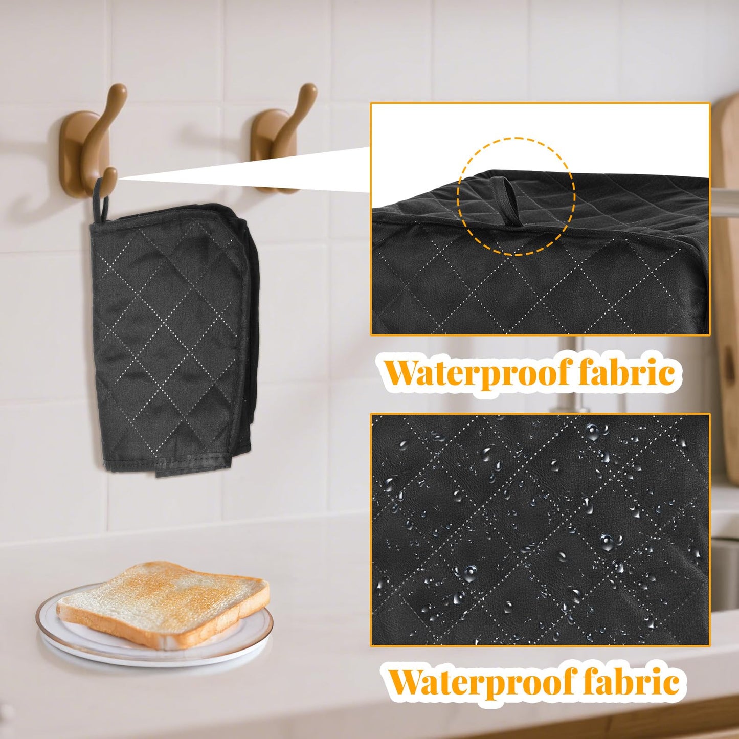 BOHUIZ 2 Slice Bread Machine Cover, Universal Size Toaster Dust-proof Cover For Kitchen Small Appliance Dust and Fingerprint Protection