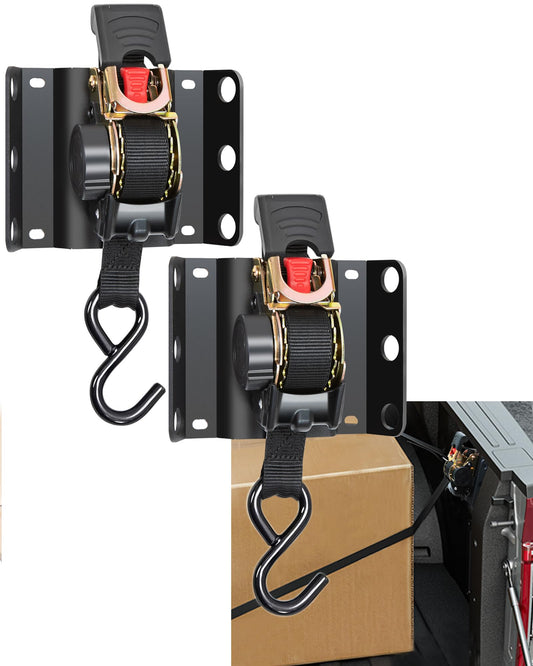 Ultimate Retractable Ratchet Straps for Ford F150, Retractable Truck Bed Ratchet Straps for Ford F150, Compatible with Ford F-150 F250 F350 F450 2015-2025