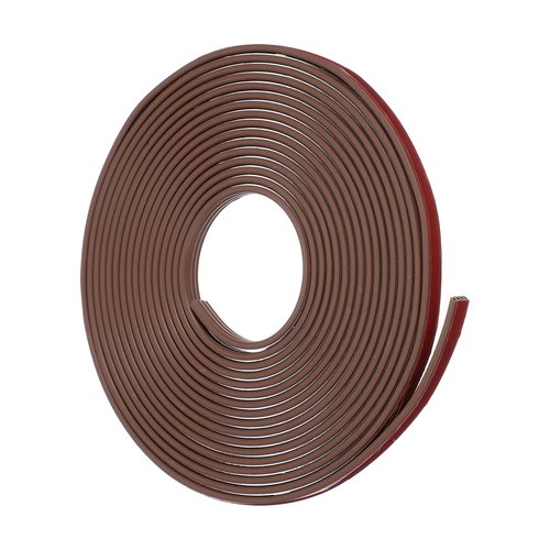 PATIKIL 3/8 Inch x 20 ft Weather Stripping Door Seal Strip, Self Adhesive Silicone Seal Tape fit 1-2mm for Door Frame Window, Brown