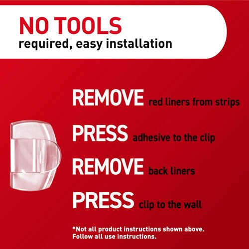 Command Outdoor Light Clips, 4 Pack of 16 Clear Clips and 20 Command Strips, Damage Free Hanging Light Clips with Adhesive Strips, Wall Clips for Hanging Outdoor Lights and Cables Outside