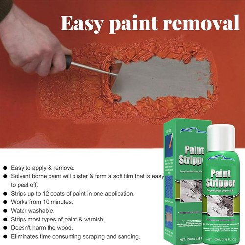 Paint Stripper Tool 100ml, Paint Remover for Concrete Wood, Effective Multipurpose Car Dust Cleaner, Fast-Acting Car Cleaning Agent Supplies for Glass Furniture Metal Wood Machinery
