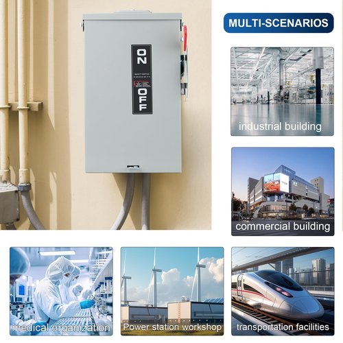 3P 60Amp 240V 3 Wire Heavy Duty Safety Switches，Ac Disconnect Switches Box，Quick Disconnect Safety Switch