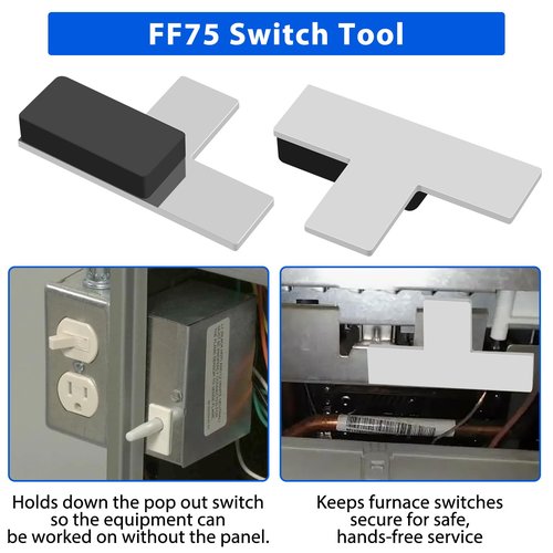 FF75 Furnace Door Switch Magnet Furnace Pressure Switch HVAC Door Switch Magnet for Most Old Pop-up Switcharoo Furnace Switch HVAC Tools
