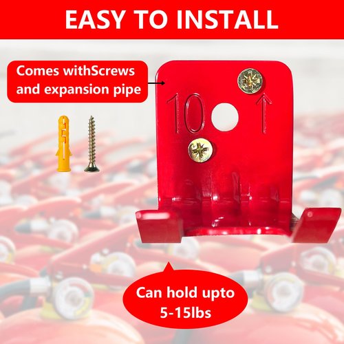Fire Extinguisher Mounts & Brackets,4 Pack Fire Extinguisher Brackets and Holders, Fire Extinguisher Wall Hook Holder Hanger for 5-10 lb fire Extinguisher Mount