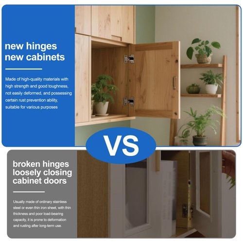 Mirfane 8-Pack 110° Cabinet Hinges, Replacement for Blum Compact 33 Screw-On Hinge, Cabinet Door Hinges to Replace Original Blum Hinge (Mounting Plate & Screws Not Included)
