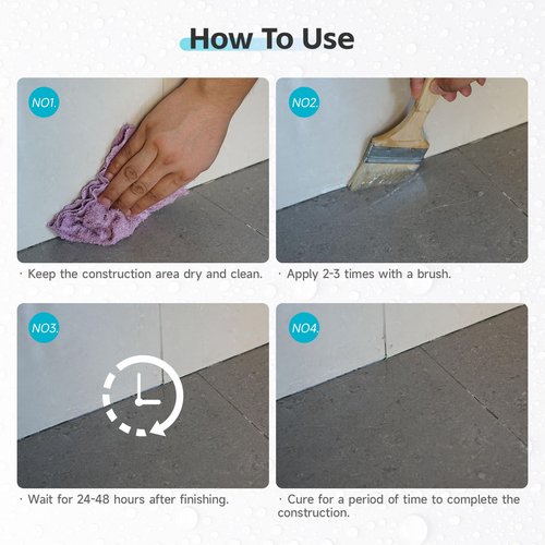 Invisible Waterproof Sealant, Water- Based, Clear Waterproof Coating, Transparent Glue Anti-Leakage Agent for roof & Walls, Indoor and Outdoor Liquid Paint Adhesive (16 floz)