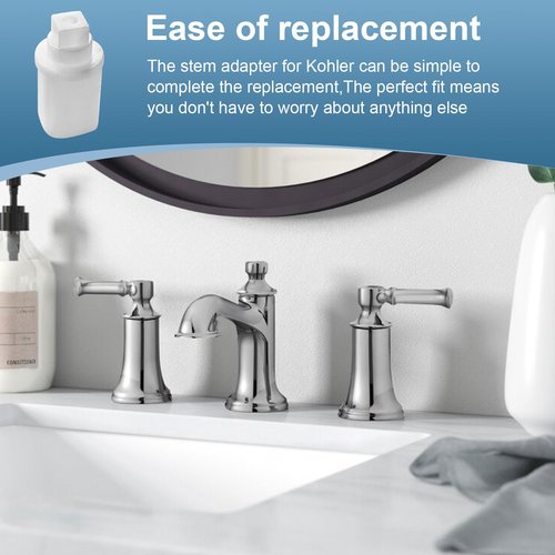 1070733 Faucet Stem Driver Replacement for Kohler Shower Handle Adapter, Compatible with Kohler Single-Handle Shower and Bathtub Faucet Handles