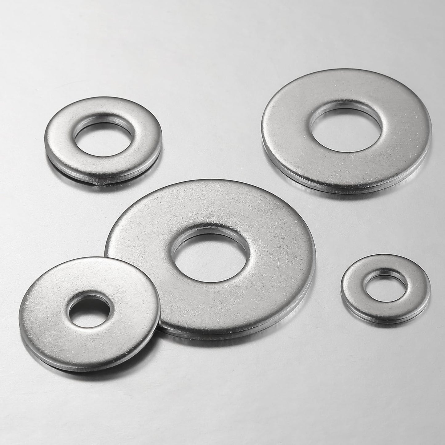Wensilon (130Pcs)#12x1 Stainless Steel 304 Metal Flat washers for Screws and Bolts, Suitable for Factory Maintenance, Kitchen, Store and Outdoor Construction