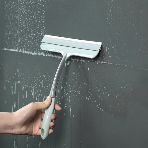 AWIIJVFG Household Glass Scraper Household Floor Scraper Can Be Hung with Labor-Saving Scraper Scraper, Clear Handle - Green