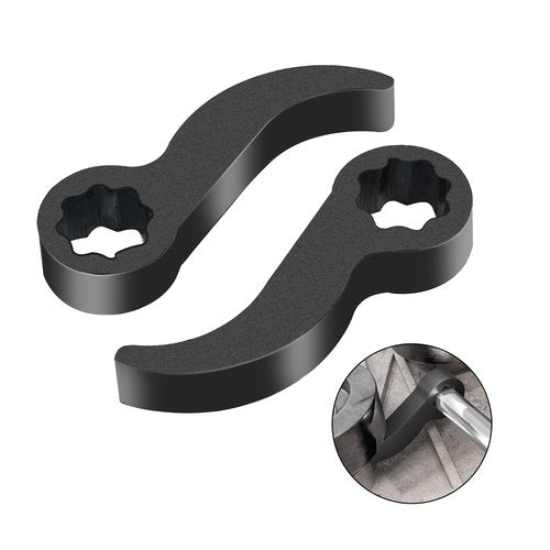 SQEJWSI 2Pcs Pry Bar Wrench Adapter & Ratchet Pry Bar Attachment for 1/2" 8pt Square Profile, Crowbar Adapter Head, Tight Space Half Shaft Removal Car Repair Tools