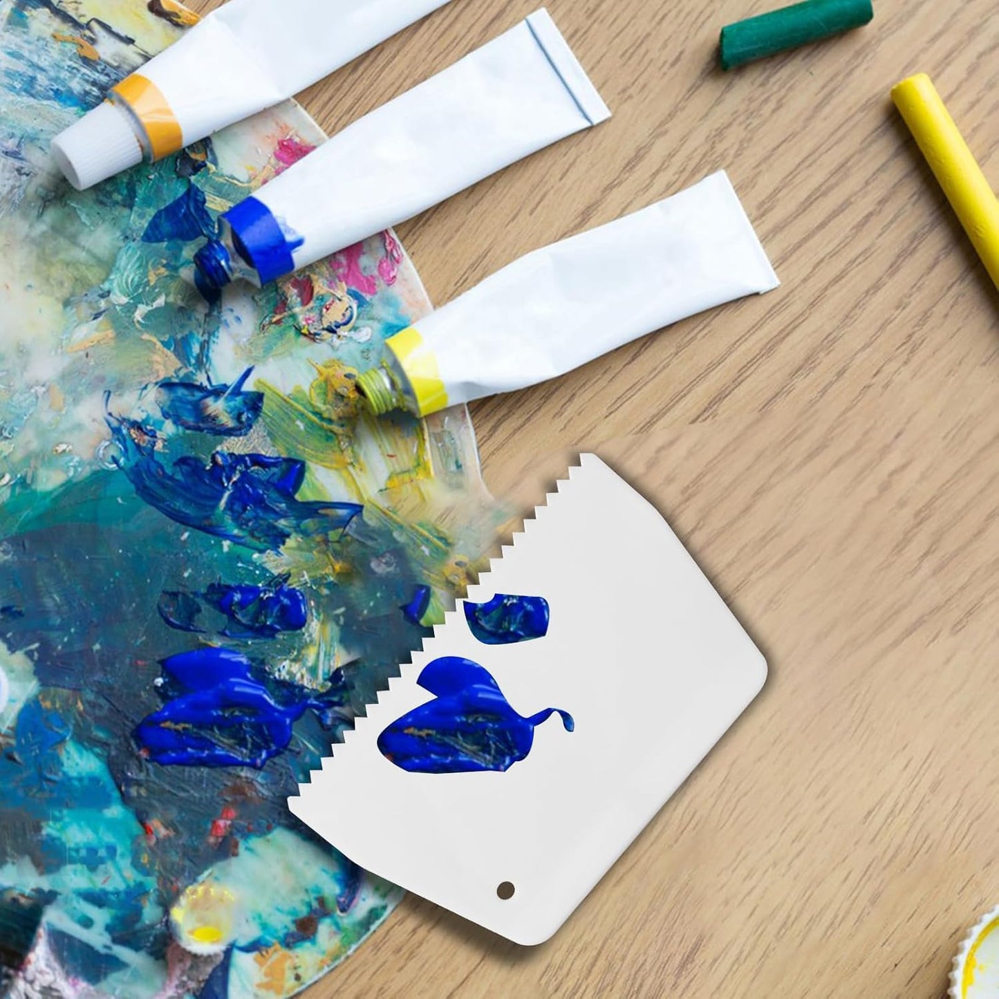 YGHSZ adhesive spreader notched Glue Spreader adhesive barrier spreader plastic trowel notched 3/16 Inch Inch Tooth, Hardwood Flooring Spreader spread epoxy (6 Pack)