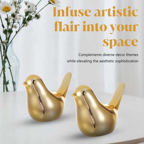 2Pcs Ceramic Toilet Bolt Covers, Gold Bird Replacement Toilet Screw Cover Caps, Toilets Bolt Caps Decorative, Bathroom Decorative Toilets Floor Screw Cover Cap