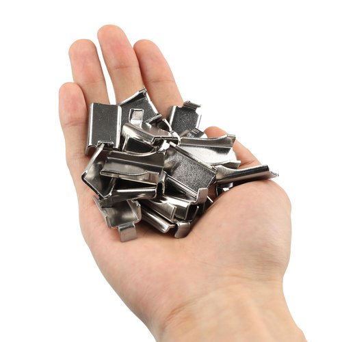 AOTHOTOP Shelf Support Clips Metal Shelf Clips for Adjustable Shelf Brackets Metal Shelving Kitchen Study Partition Cabinet Heavy Duty Stainless Steel Shelf Clips Silver 20 Pcs