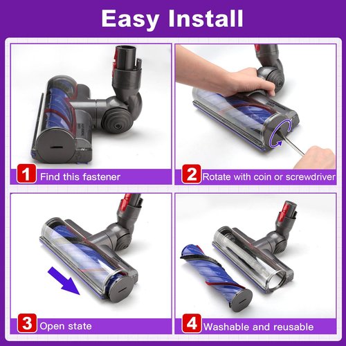 Lemige V8 V11 Vacuum Head Replacement for Dyson V7 V8 V11 V15 Animal V10 Cyclone Cordless Vacuum Cleaner, Upgrade Quick Release Motor-Head Brush Roller