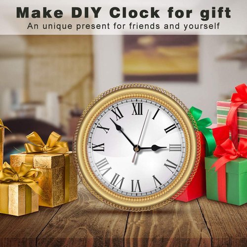 EMOON 2 Pack Clock Movement Mechanism with 4 Pairs of Short Hands Battery Silent Sweep Operated Quartz Clock Motor Kit DIY Repair Parts Replacement, 3/4 Inch Total Shaft Length