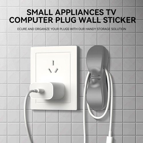 6 Pack Adhesive Cord Organizers for Kitchen Appliances - Stick-On Holder & Winder for Mixers, Blenders, Air Fryers, Toasters (2 Black/White/Gray)
