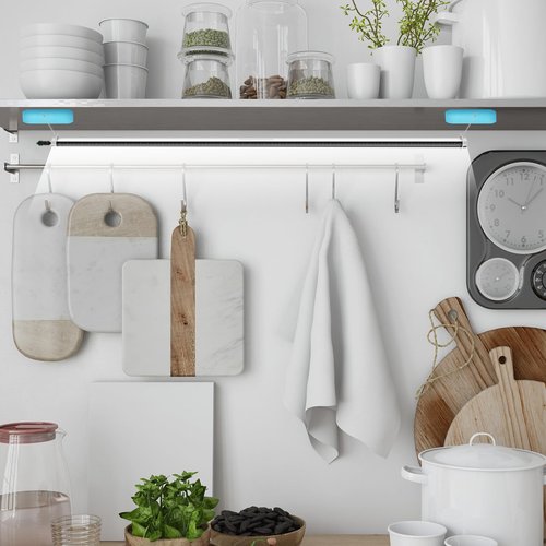 12 Pcs Magnetic Strips with Adhesive Backing, 2.56x1.77in/6.5x4.5cm Traceless Magnet Sheets with Adhesive Replacement Kitchen Cabinet Magnets for Cabinet Lights