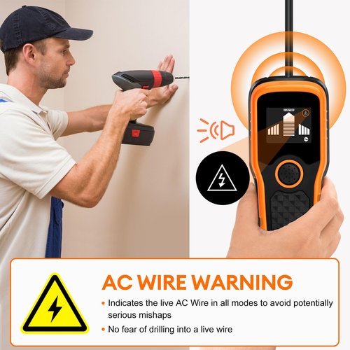 Dmyond Stud Finder Wall Scanner, 5 in 1 Stud Detector Beam Finders with High-Definition LCD Display, and Audible Alarm, for Center and Edge of Metal, Studs, AC Wire, and Pipe Detection