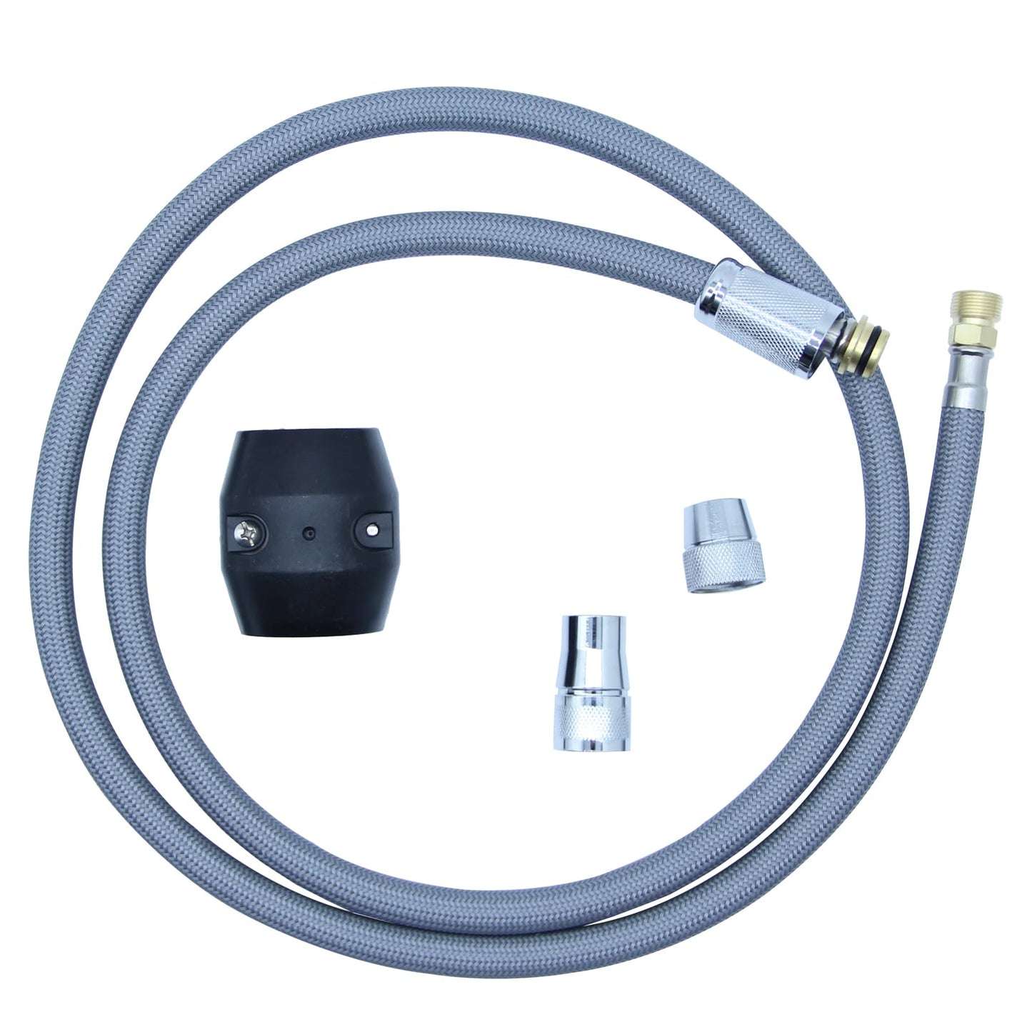 Compatible with Grohe 48293000 Kitchen Faucet Hose Replacement, 59" Pull-Out Spray Hose with Weight Ball & 3 Adapters, Fit for Grohe Ladylux 46174000 46092000, Flexible Kitchen Sink Faucet Parts