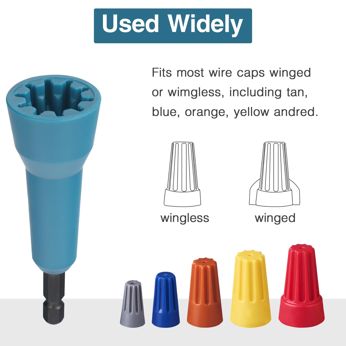 Wire Nut Twister,Wire Twisting Tool,Wire Nut Twiter for Drill,Spin Twist Wire Connector Socket,Wire Connector Driver with 1/4" Chuck,Wire Stripping and Twisting Tool for Cable Quick Stripping(2pcs)