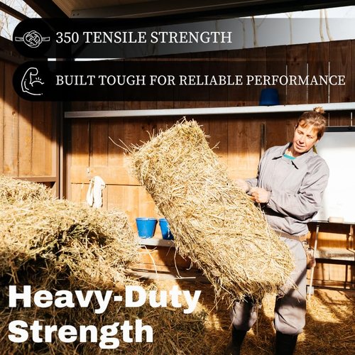 Bridon Black Gold® Baler Twine WR350 x 4,000' – Blue Heavy-Duty Agricultural Twine – Made in USA – Single Ball for Large Square Bales