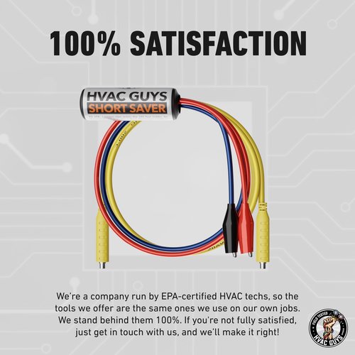 HVAC Guys Short Finder | Short Circuit Finder for 24 VAC Circuits | Includes 12in Lead with Clips & 3ft Magnetic Jumper Testing Cable