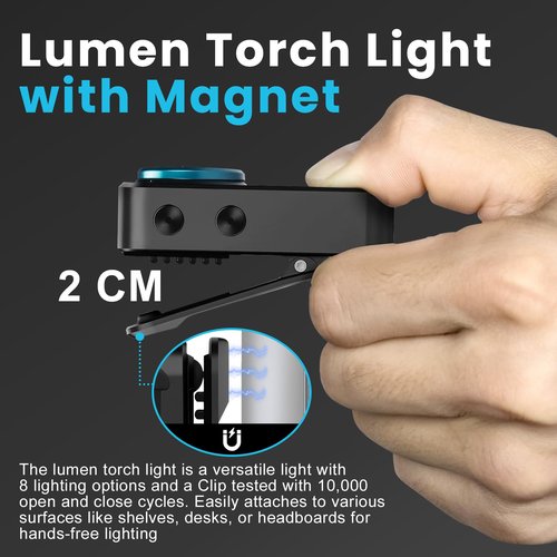 Upgraded EDC Flashlight Clip-on Light, 600 Lumens Rechargeable with Type-C Charging, 4 Light Super Bright Pocket Flashlight with Magnetic Base for Camping, Cycling, Headlamp Use, Safety Warning