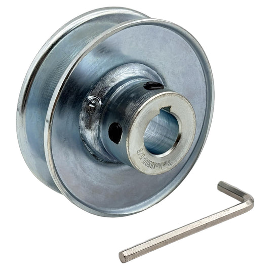 Saelno AB300-5/8 Single Groove Web Sheaves, v Belt Pulley 3" OD 5/8 inch bore,Motor Pulley Carbon Steel for A B 5L 4L V-Belts