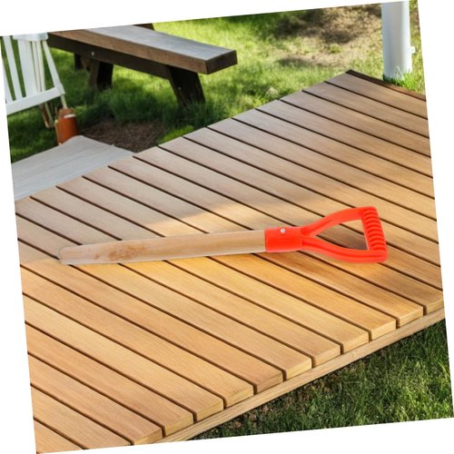 Mikikit Garden Fork Replacement Handle Durable D Shaped Wooden Shovel Grip Nonslip Surface for Secure Control Strong Pitch Fork Handle Replacement for Tough Digging Tasks