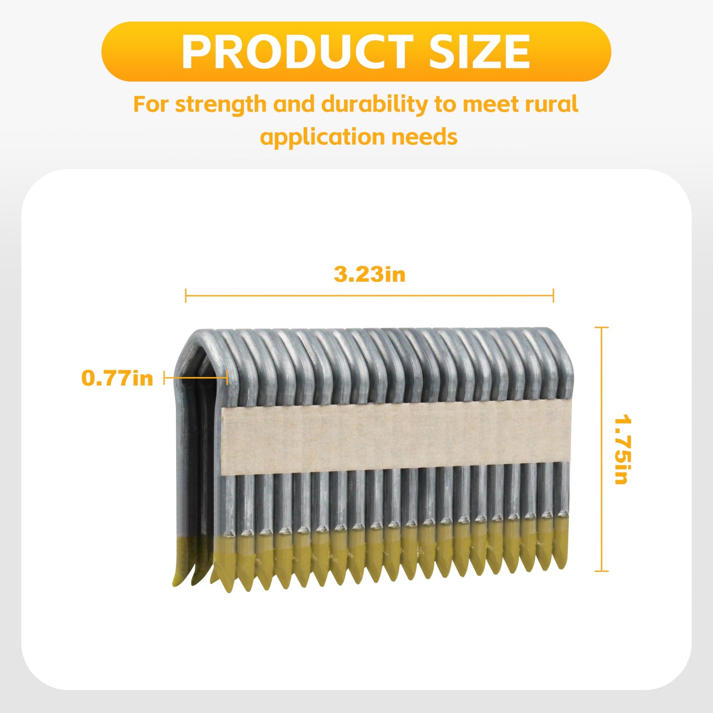 DFS9175B1G Fencing Staples for DEWALT 9GA Cordless Fencing Stapler Gun，9GA Galvanized Barbed Staples - 1-3/4", 960-Pack
